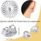 8 Pieces Earring Backs for Droopy Ears Large Earring Backs for Studs Replacement Secure Earring Lifters for Heavy Earring (Silver,9 mm)